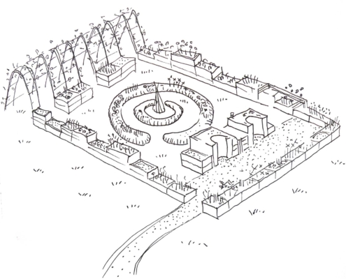 Memoscape landscape design_Le-Cure-dell-Horto_sketch